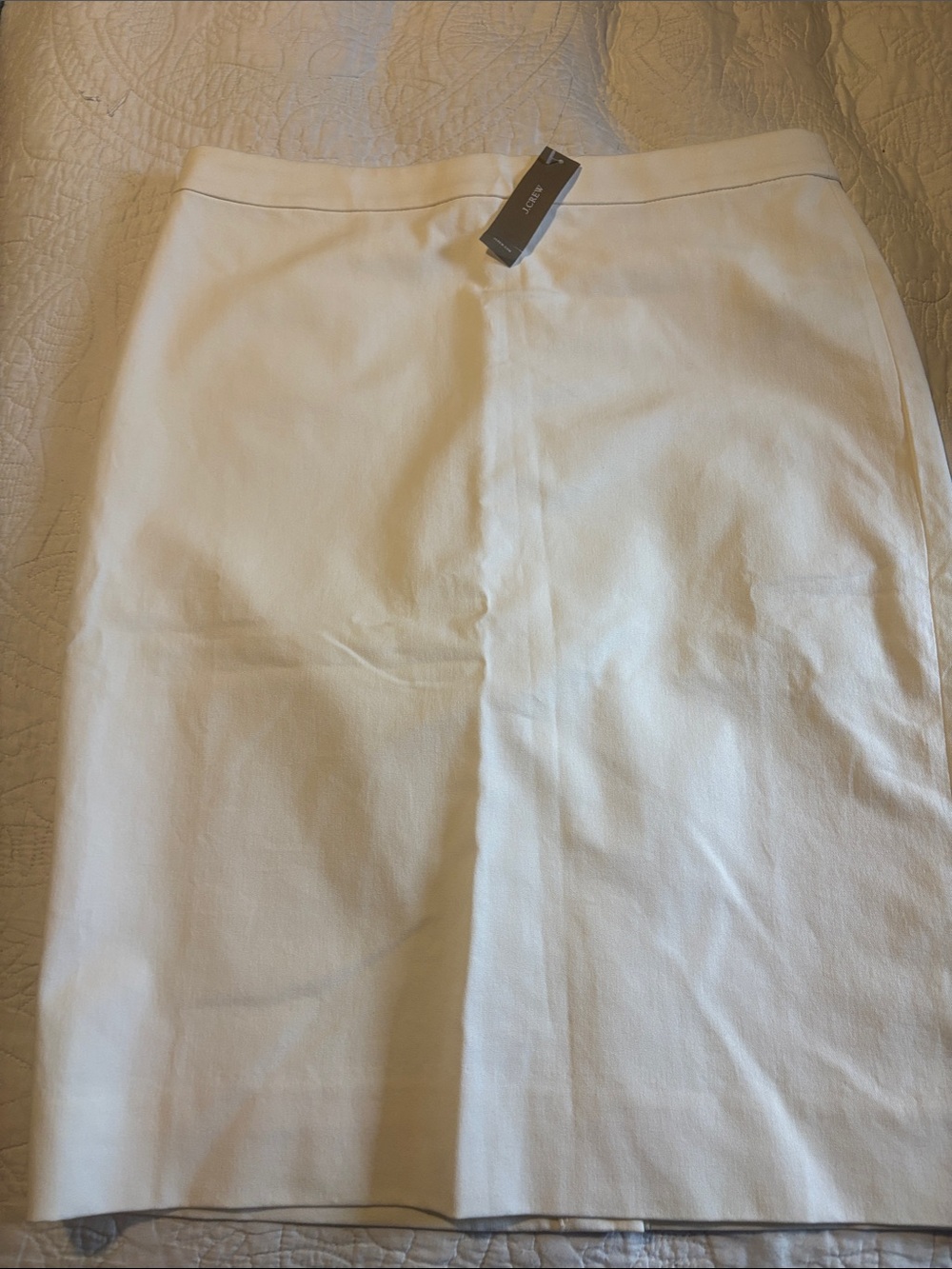 NWT Size 8 J. Crew No. 2 Ivory Pencil Skirt